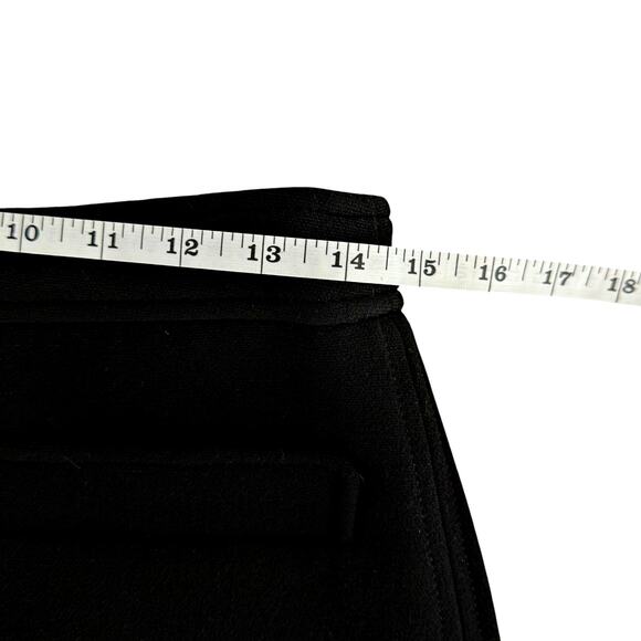 Zara Classic Knit Black Mini Skirt Faux Front Pockets Office Siren CorpCore SM - Picture 6 of 6